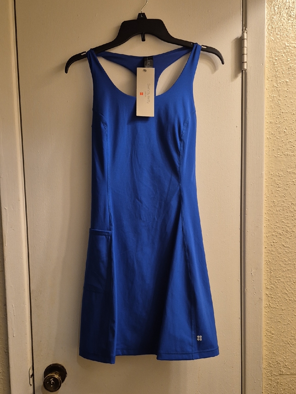 Sweaty Betty Royal Blue Racerback Mini Dress Power Workout Dress